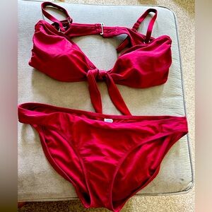 Old Navy Red bikini XL top and bottom